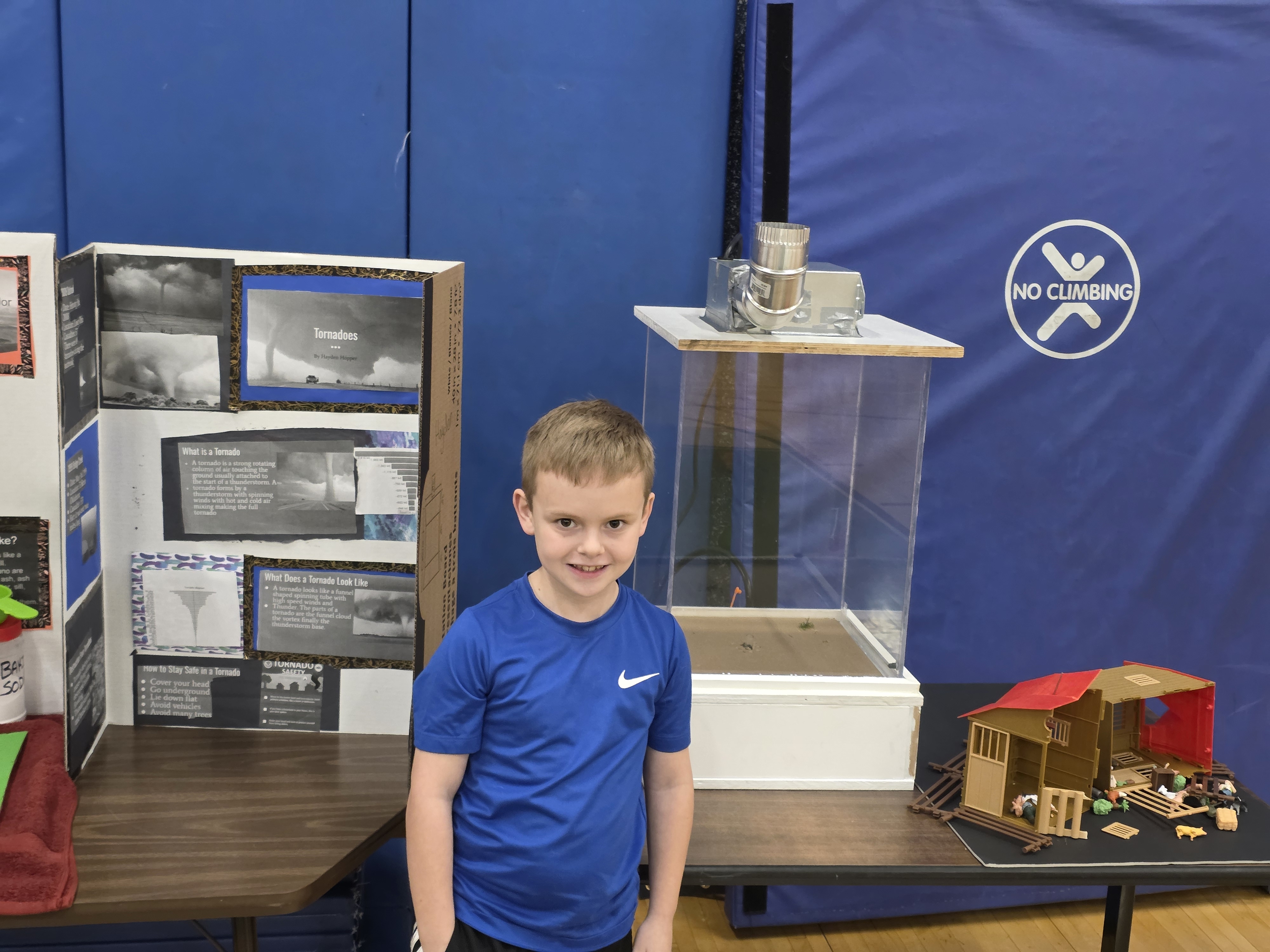 students presenting science fair projects