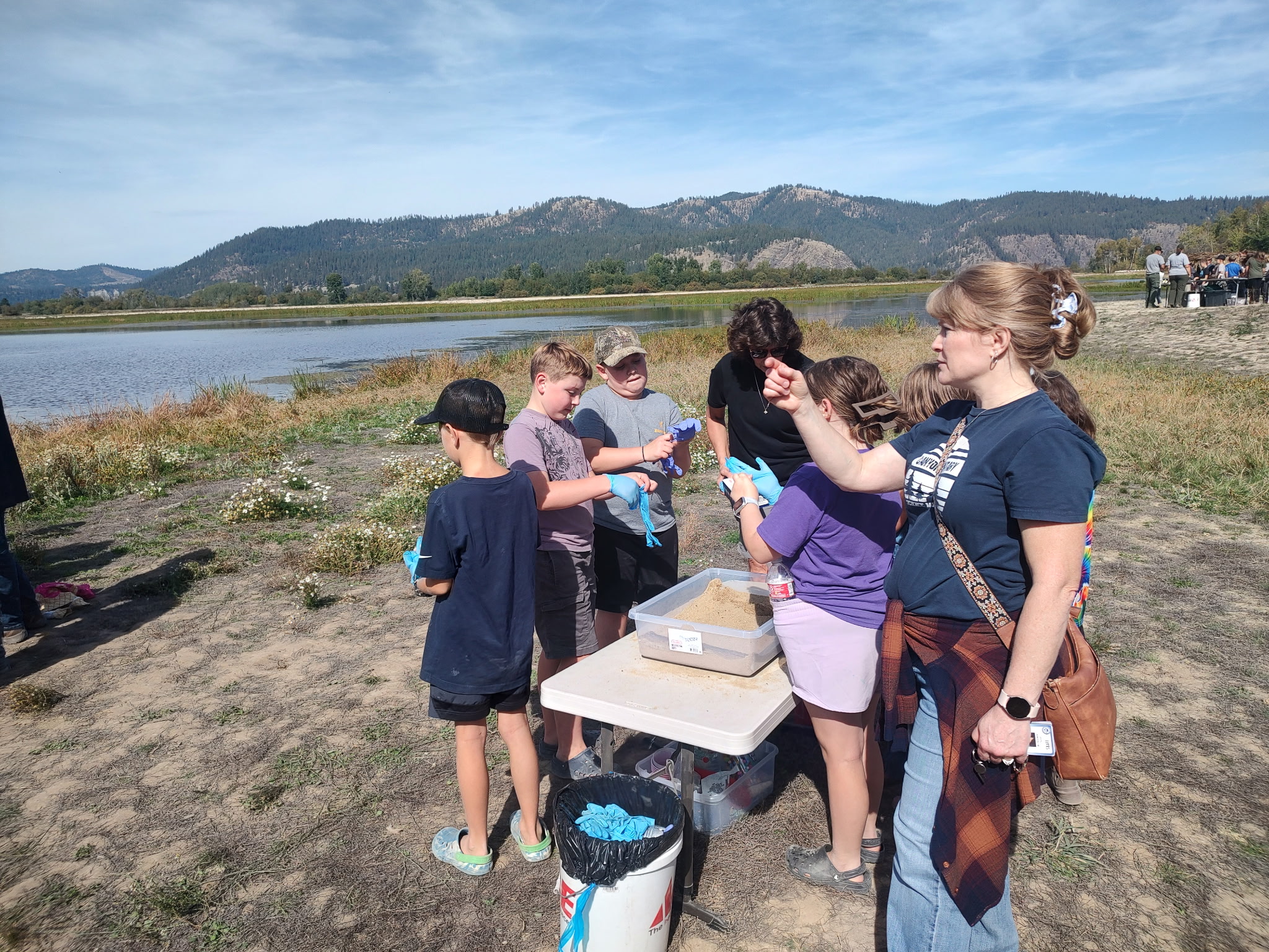 pictures of kids on a field trip to wetlands