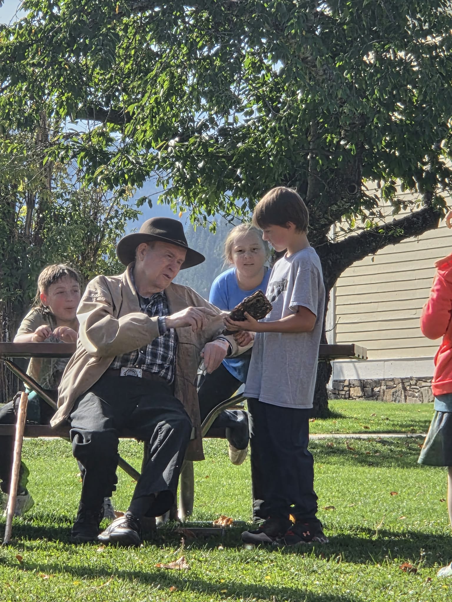 kids on a field trip to cataldo mission