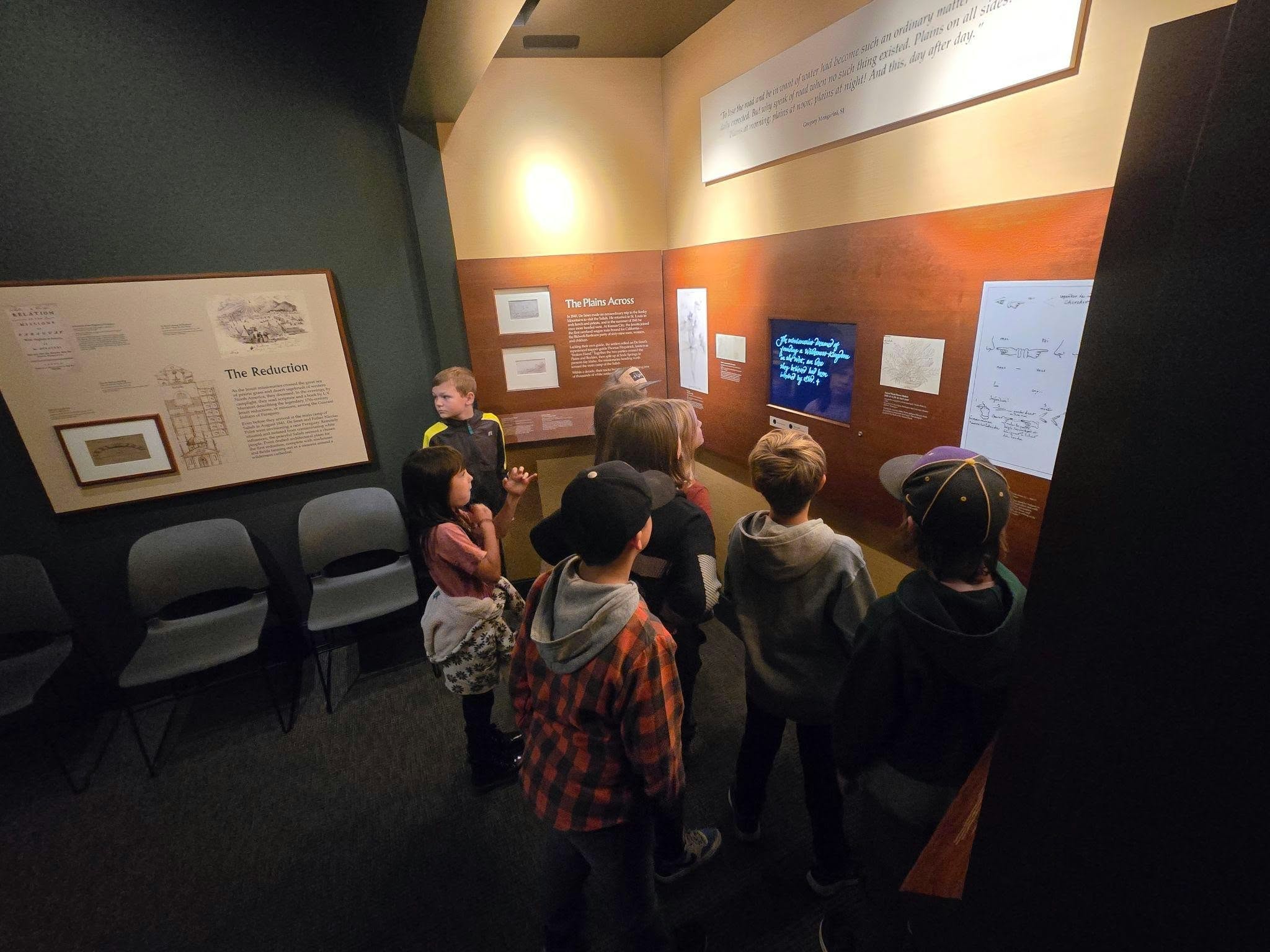 kids on a field trip to cataldo mission