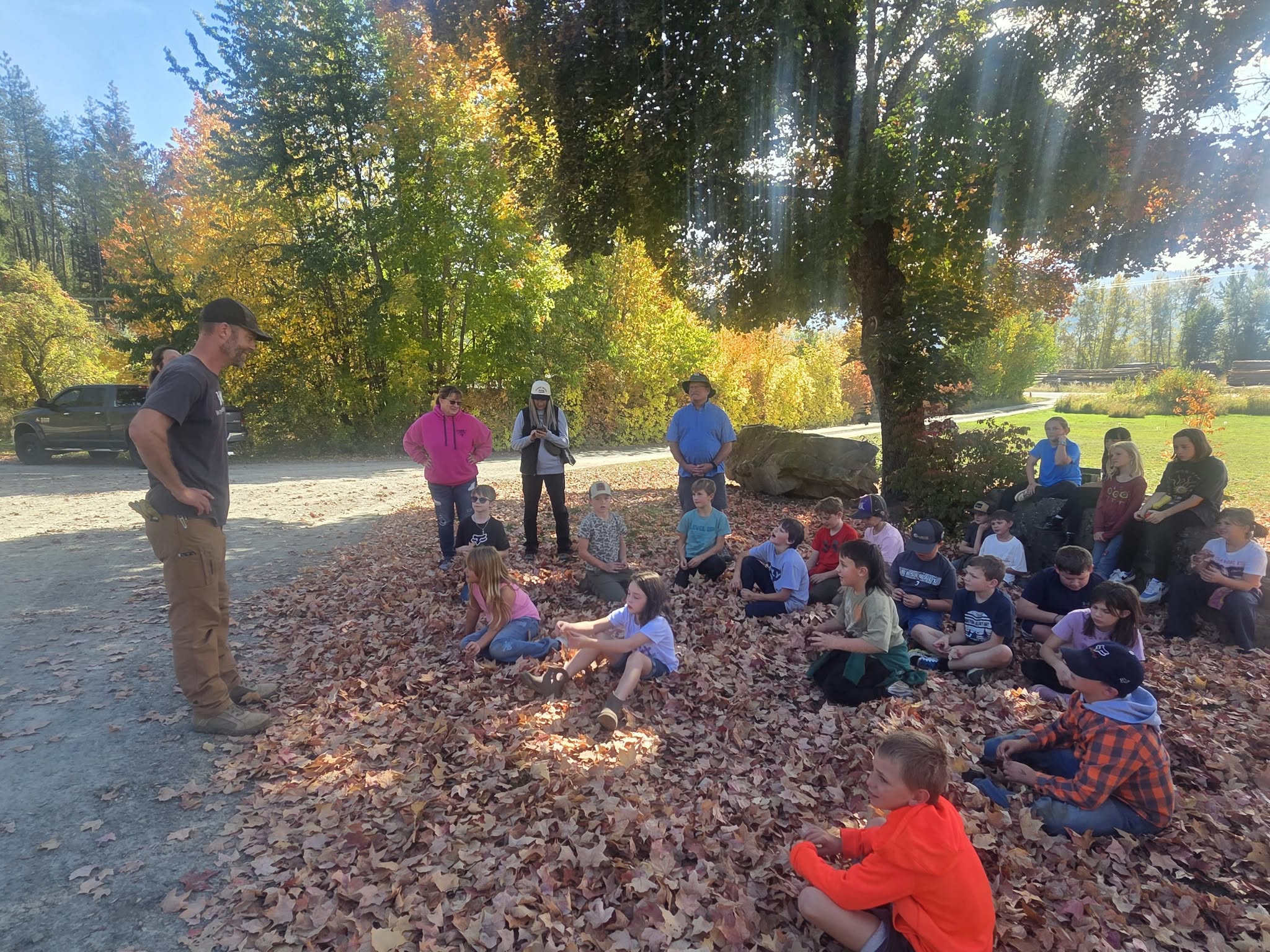 kids on a field trip to cataldo mission