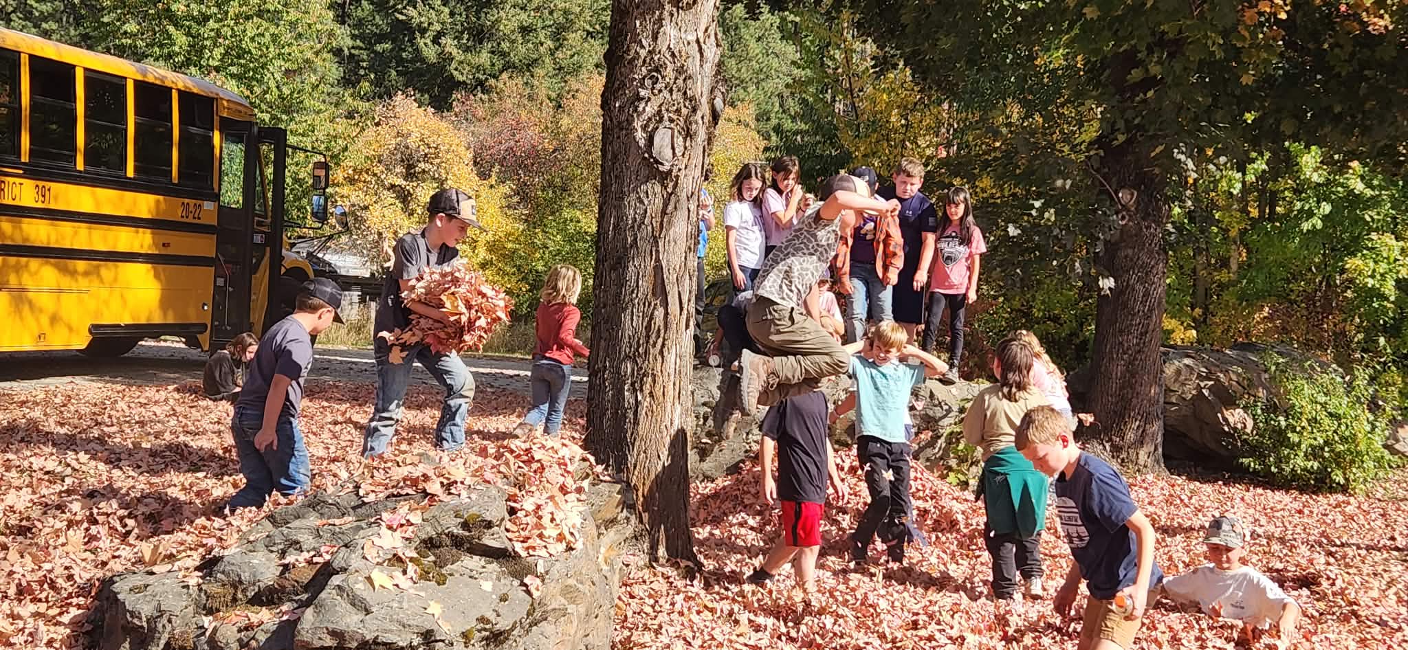 kids on a field trip to cataldo mission