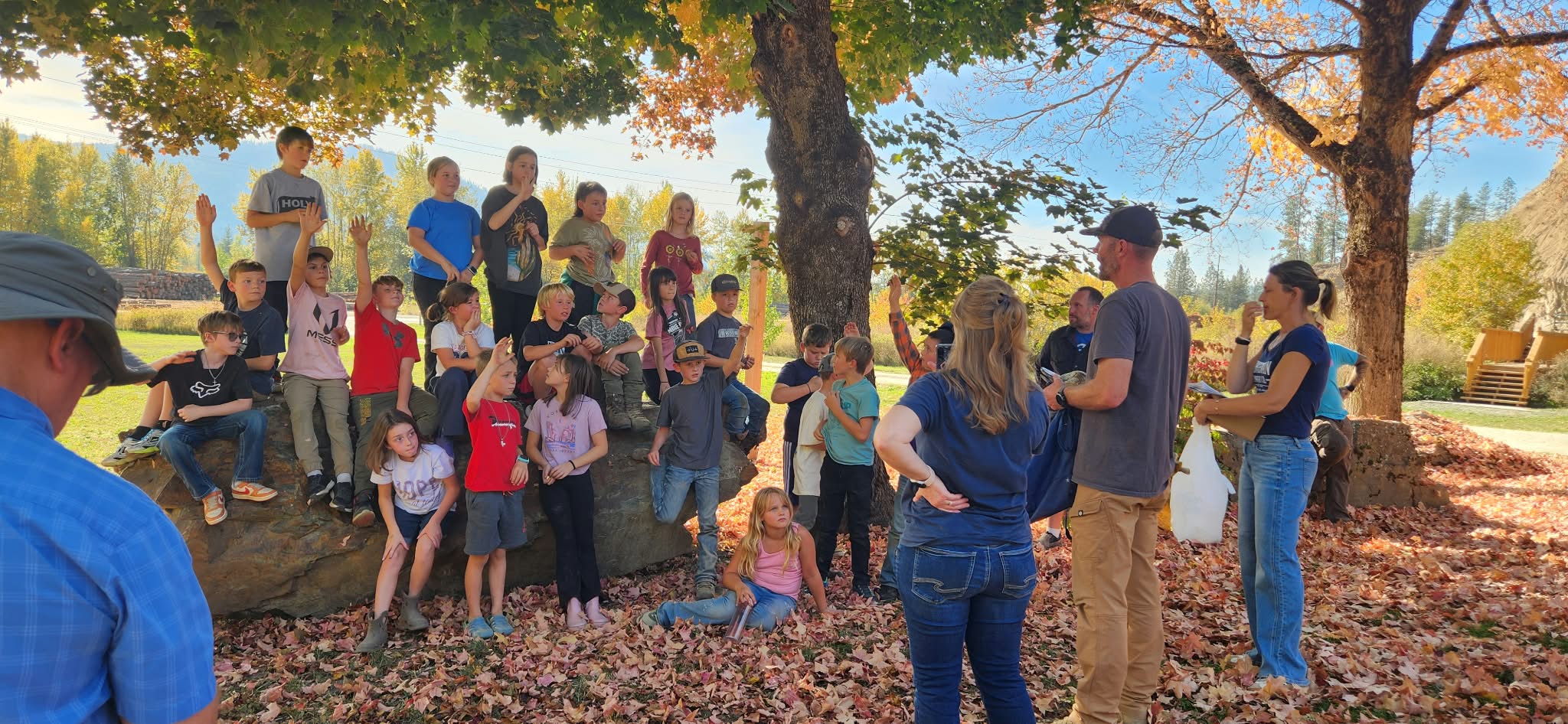 kids on a field trip to cataldo mission