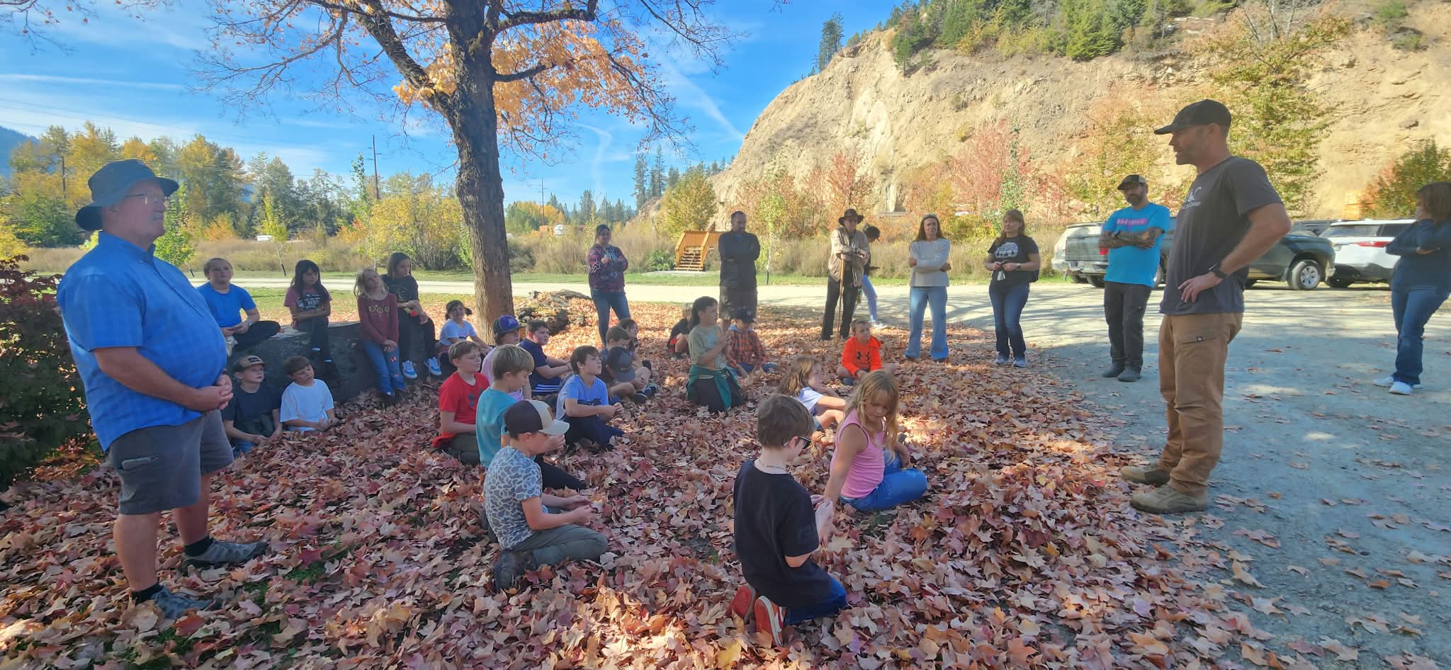 kids on a field trip to cataldo mission