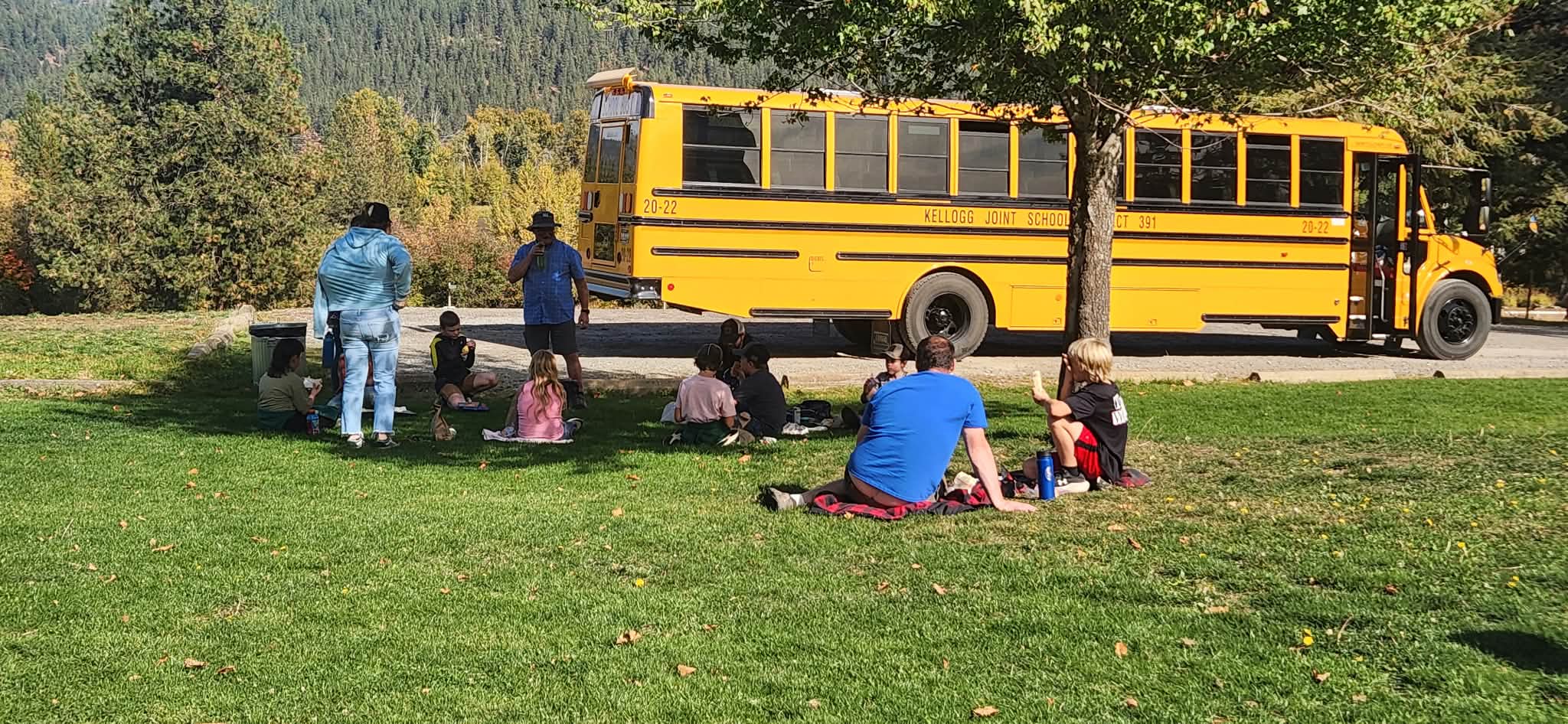 kids on a field trip to cataldo mission