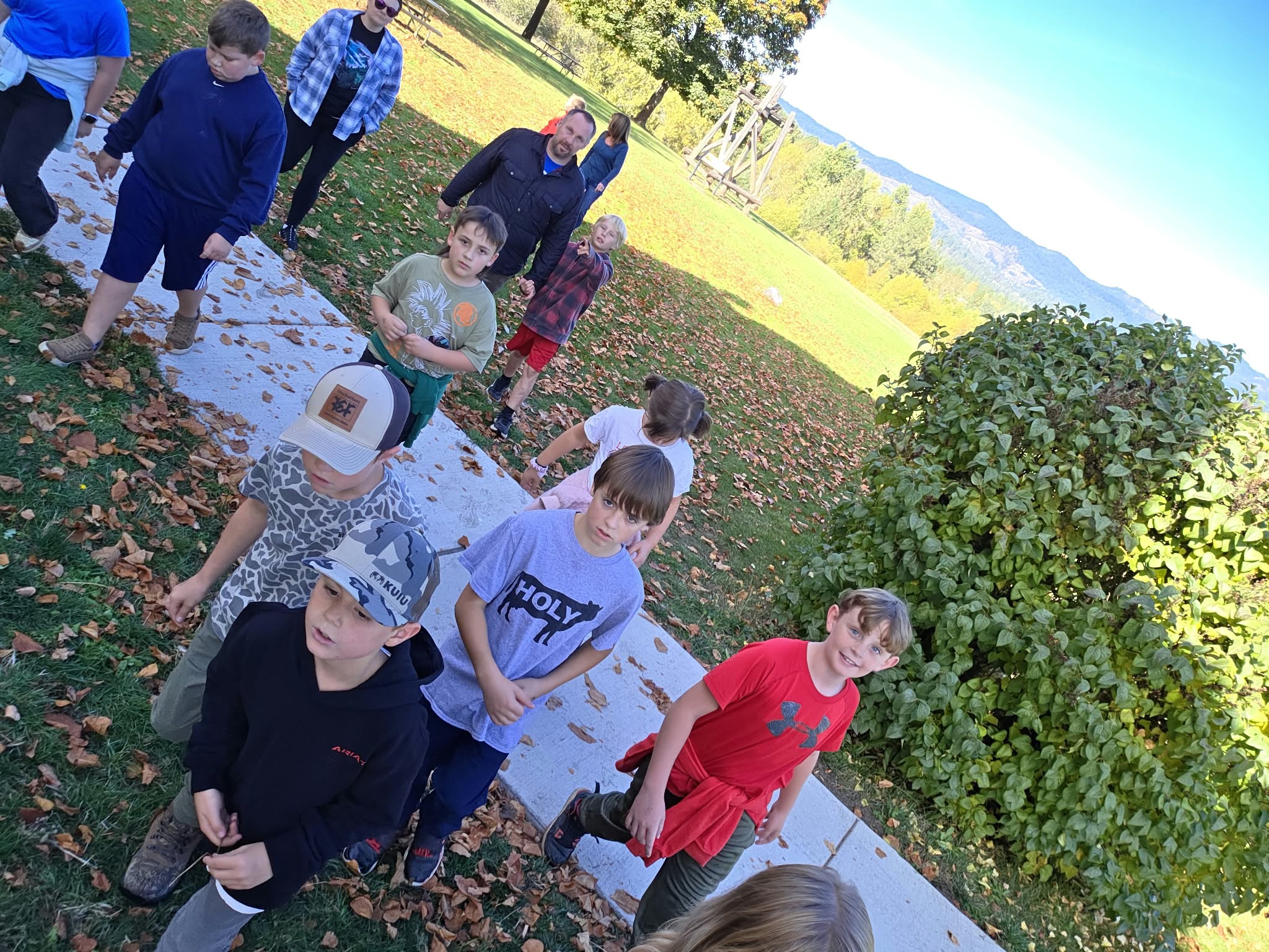 kids on a field trip to cataldo mission