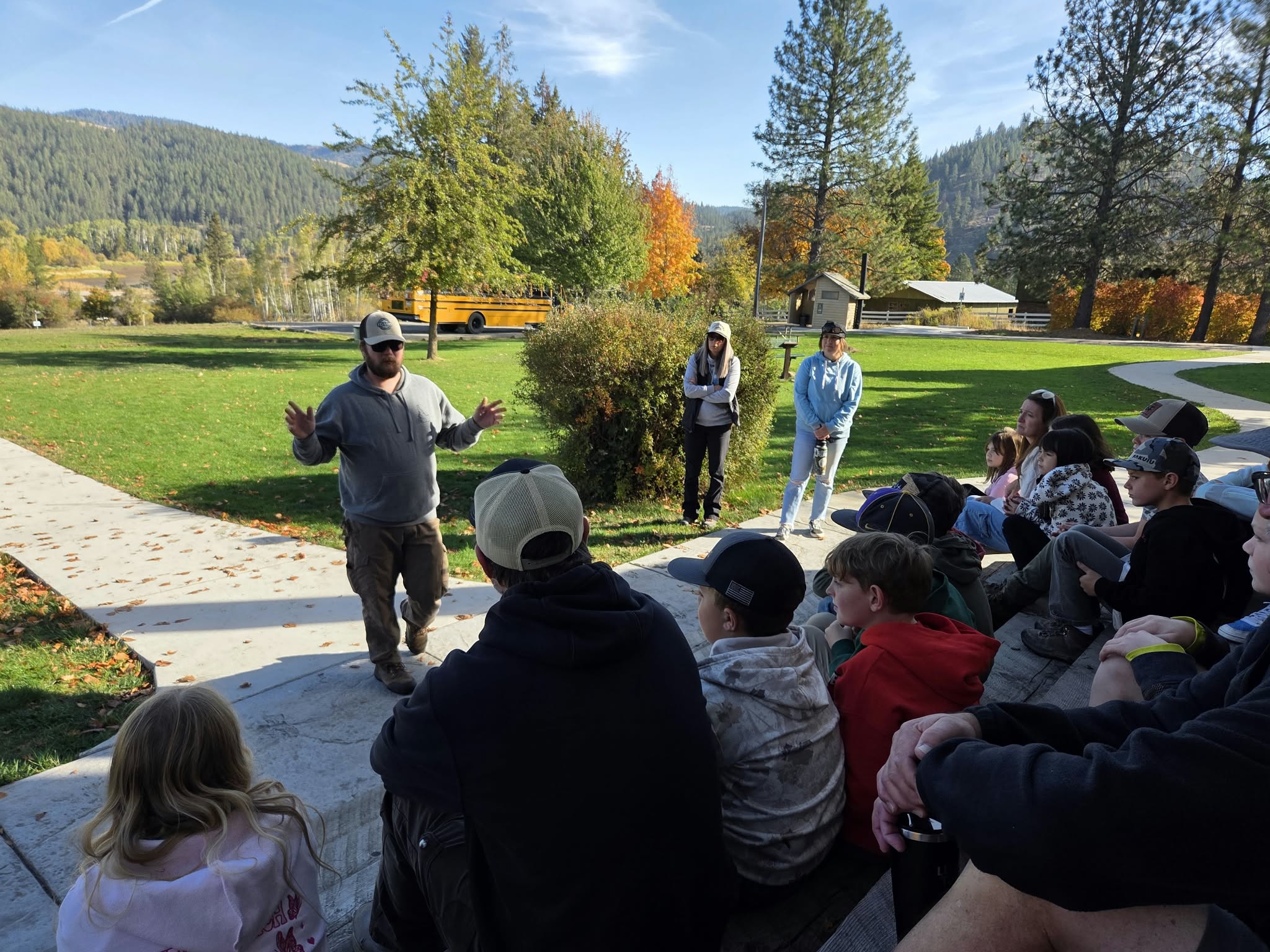 kids on a field trip to cataldo mission