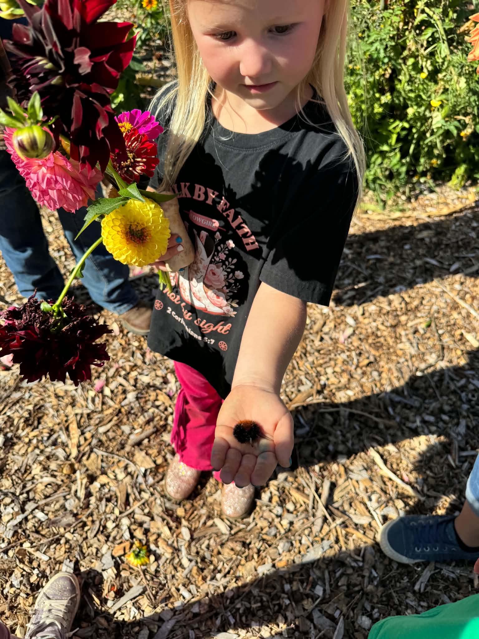 students on field trip to farm