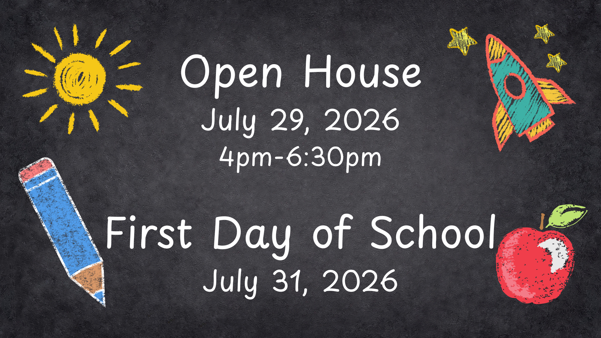 open house/1st day of school