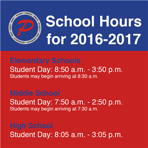 2016-2017 school hours