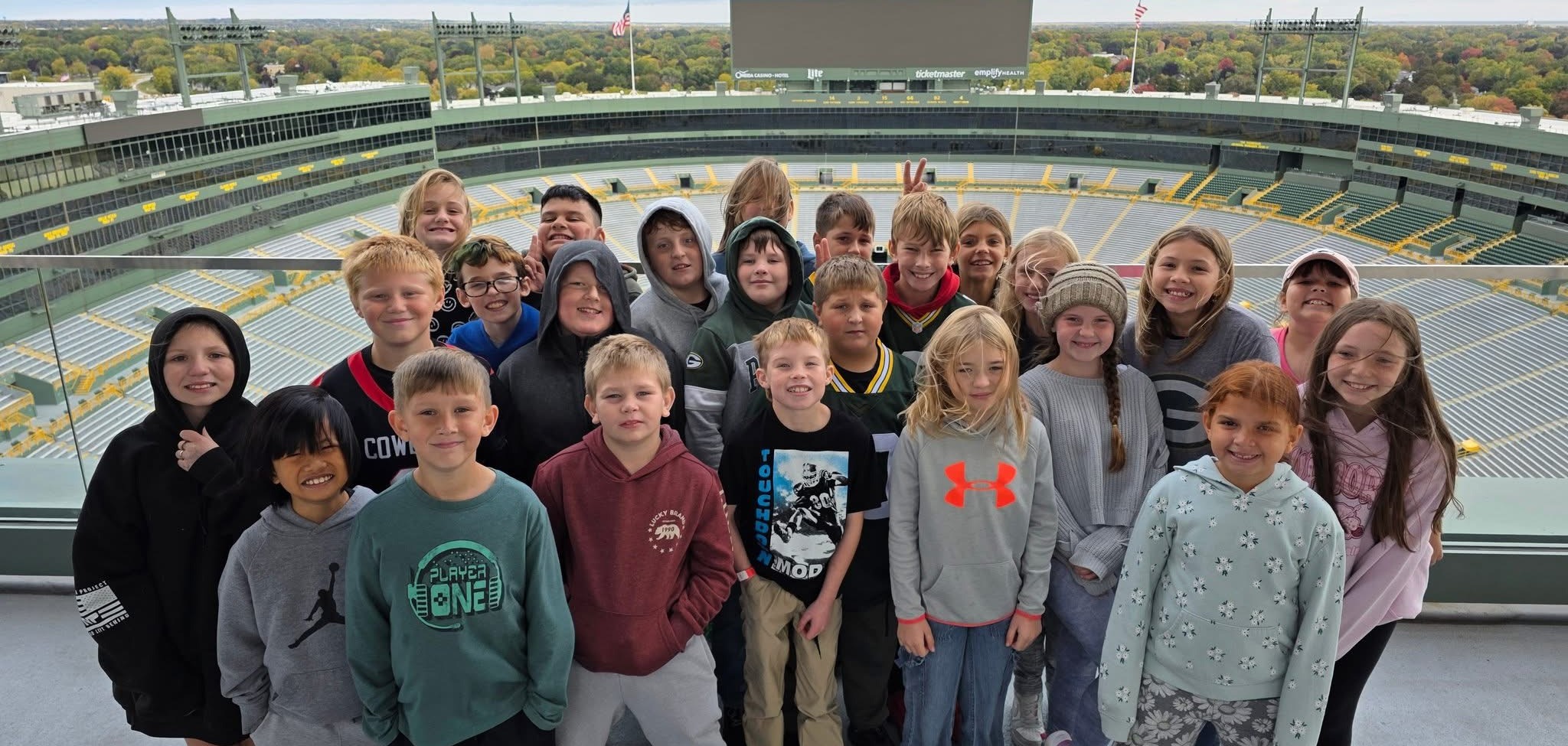 3rd graders at Packer's Stadium