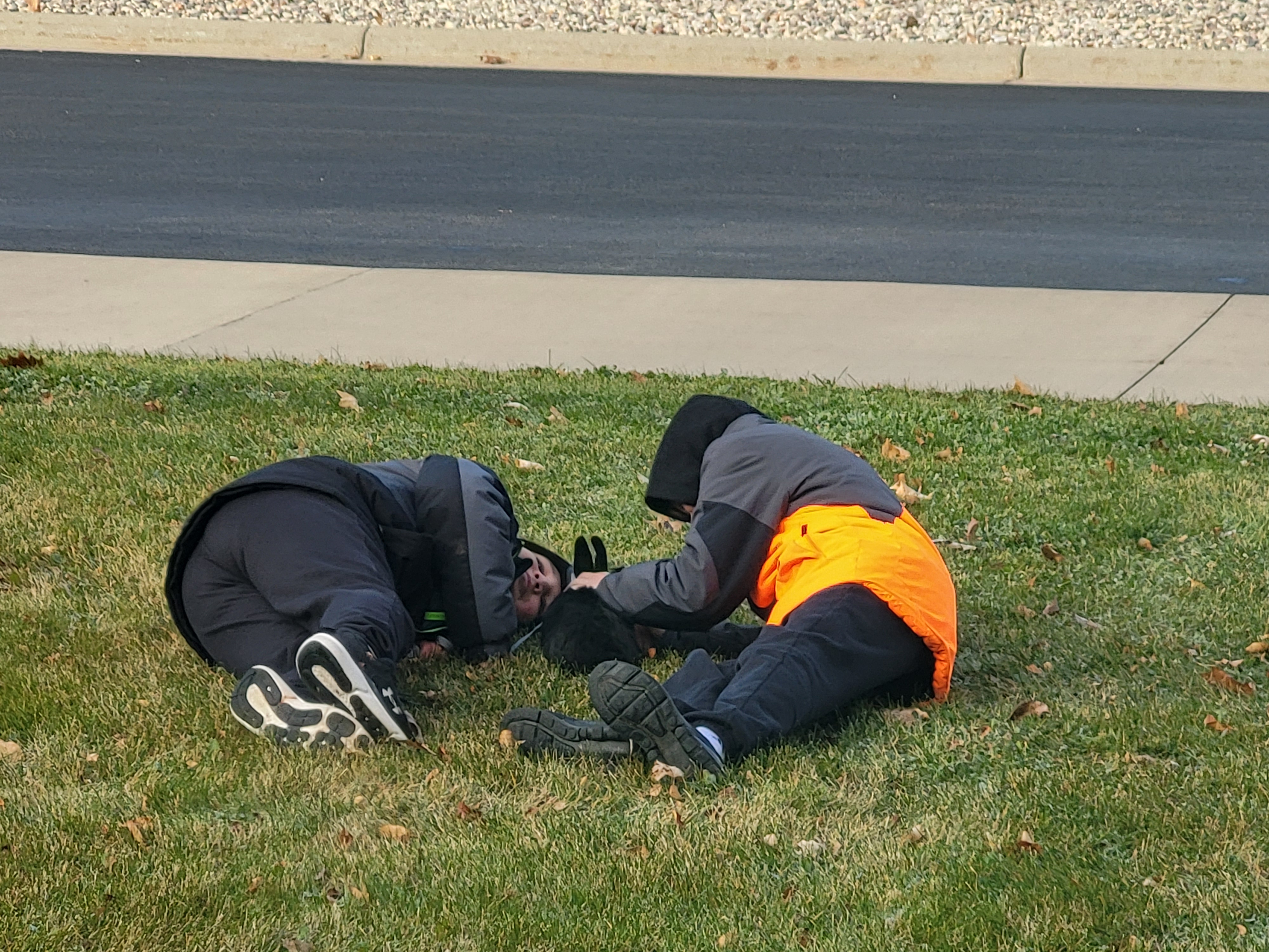 Students playing with Scrump