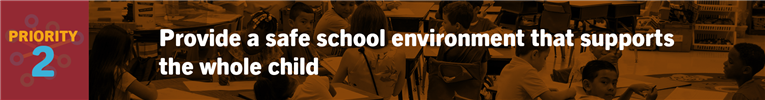 Priority 2: Provide a safe school environment that supports the whole child