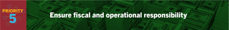 Priority 5: Ensure fiscal and operational responsibility