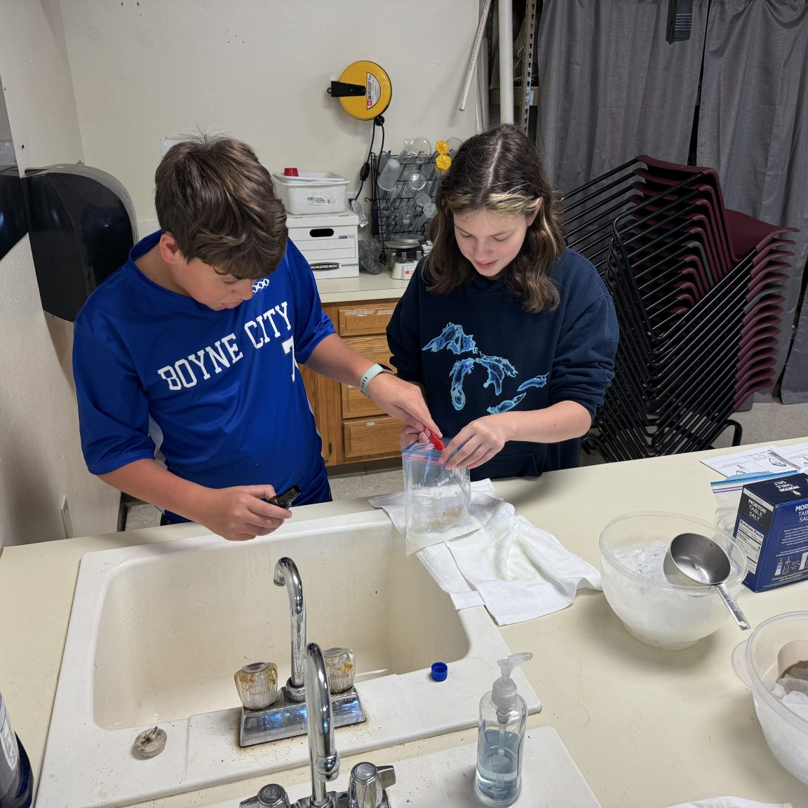 students doing a science experiment