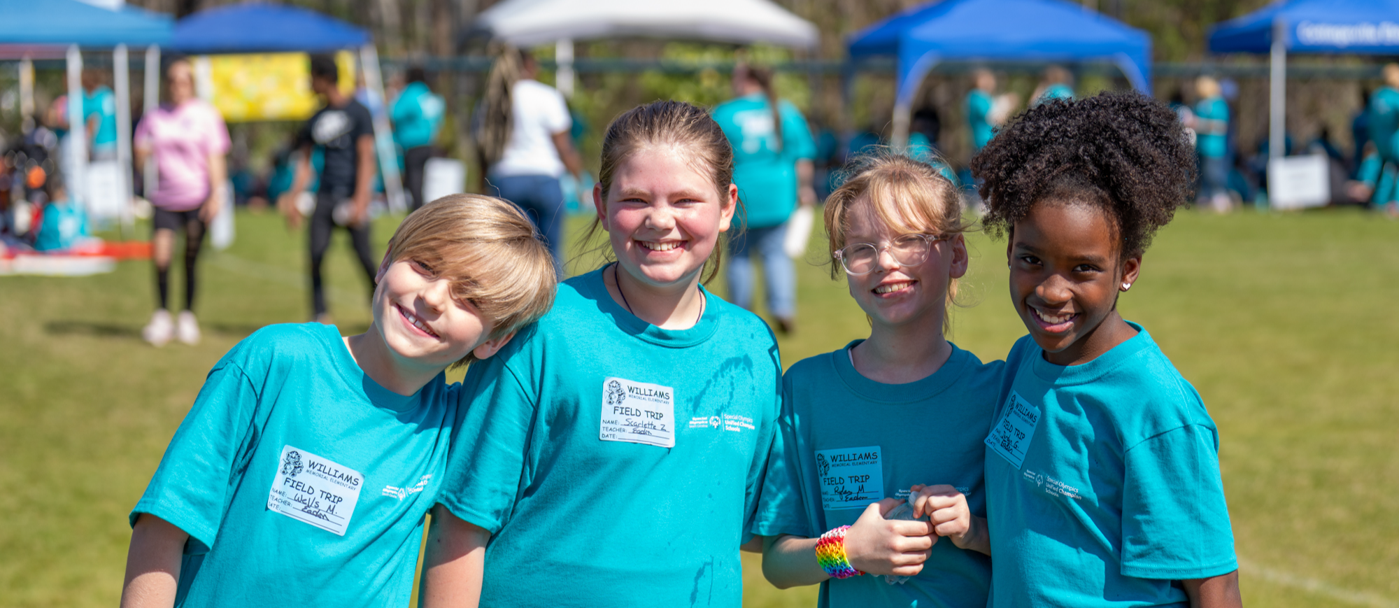 WMES Students posing at special olympics