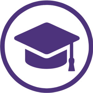 Purple graduation cap