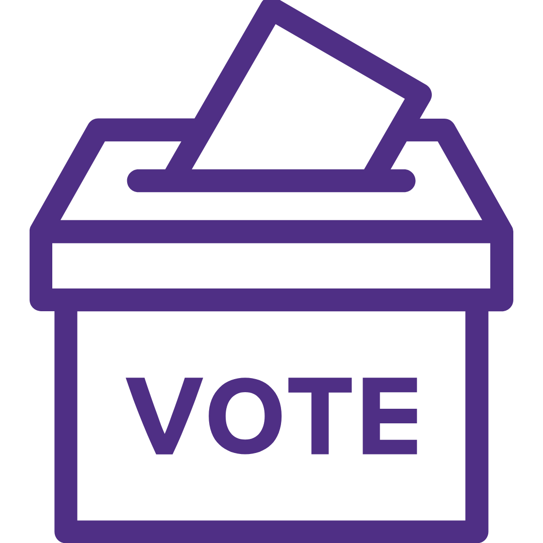 Ballot box with word Vote