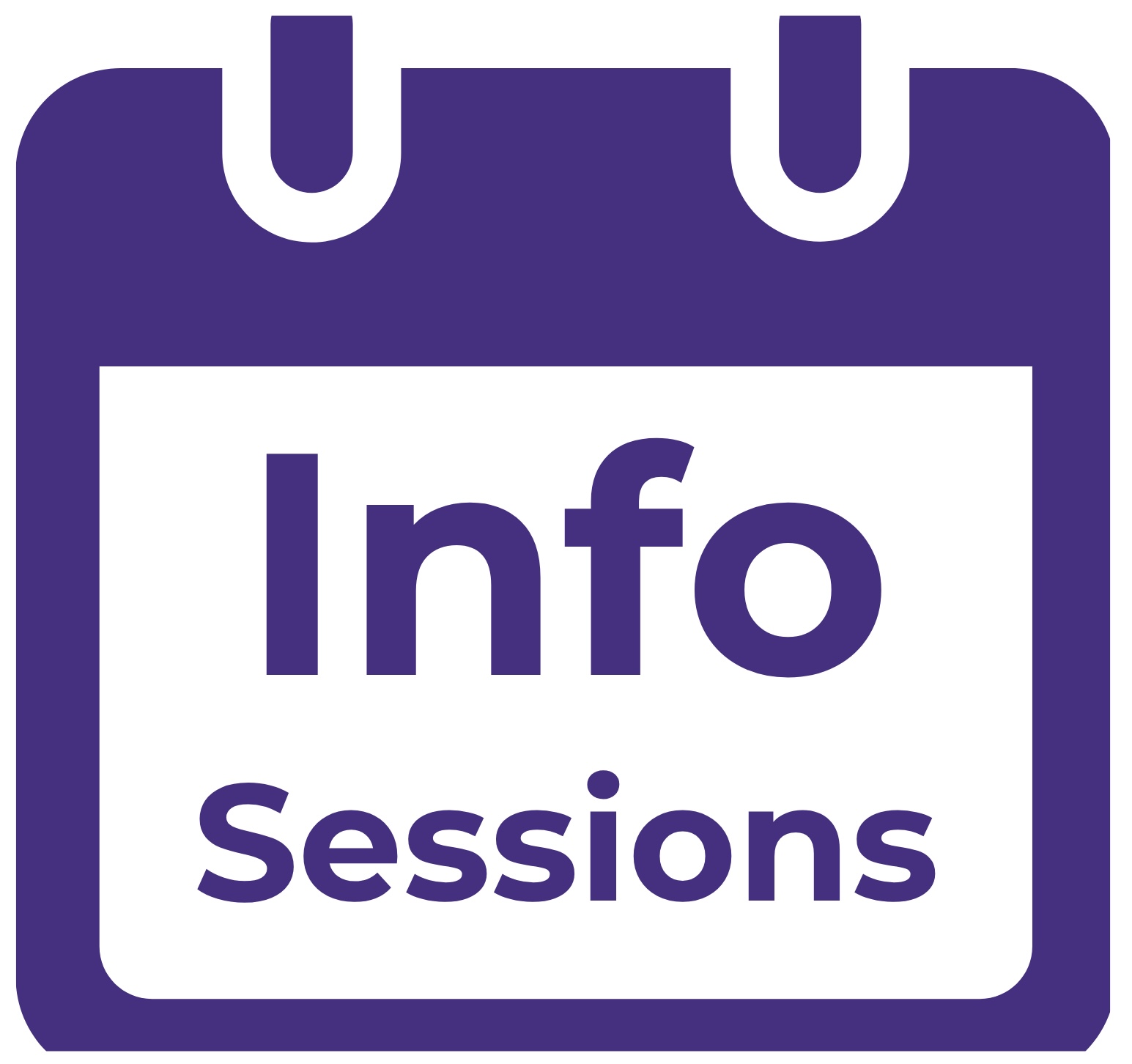 Info Sessions - purple calendar icon