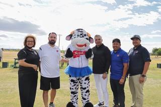 Golf players smiling