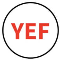 Heart with the letters YEF inside of it