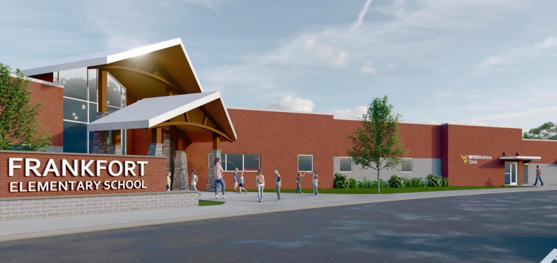 mock up of the new school exterior