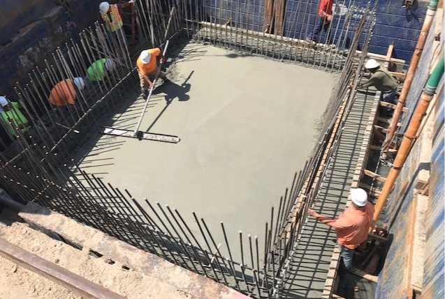 With high ground water and wet weather the LS 20 Project is underway with wet well construction.