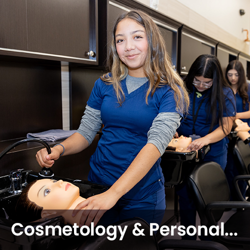 Personal Care student practicing with mannequin