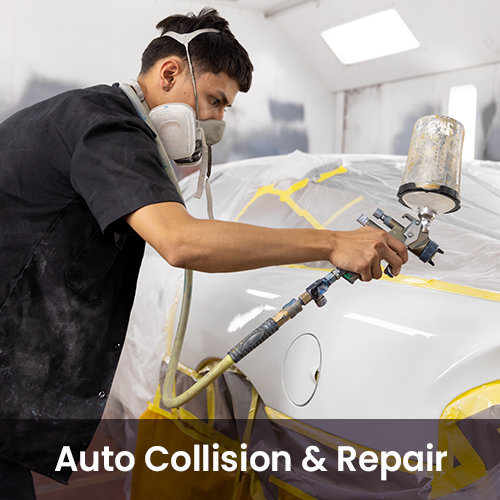 Auto Collision and Repair student working