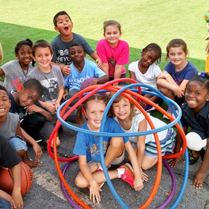 kids playing outside together