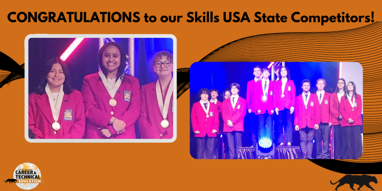 Congratulations to our Skills USA State Competitors!