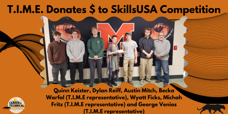 T.I.M.E. donates $$ to SkillsUSA Competition