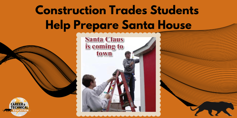 Construction Trades Students Prepare Santa’s House for the Season!