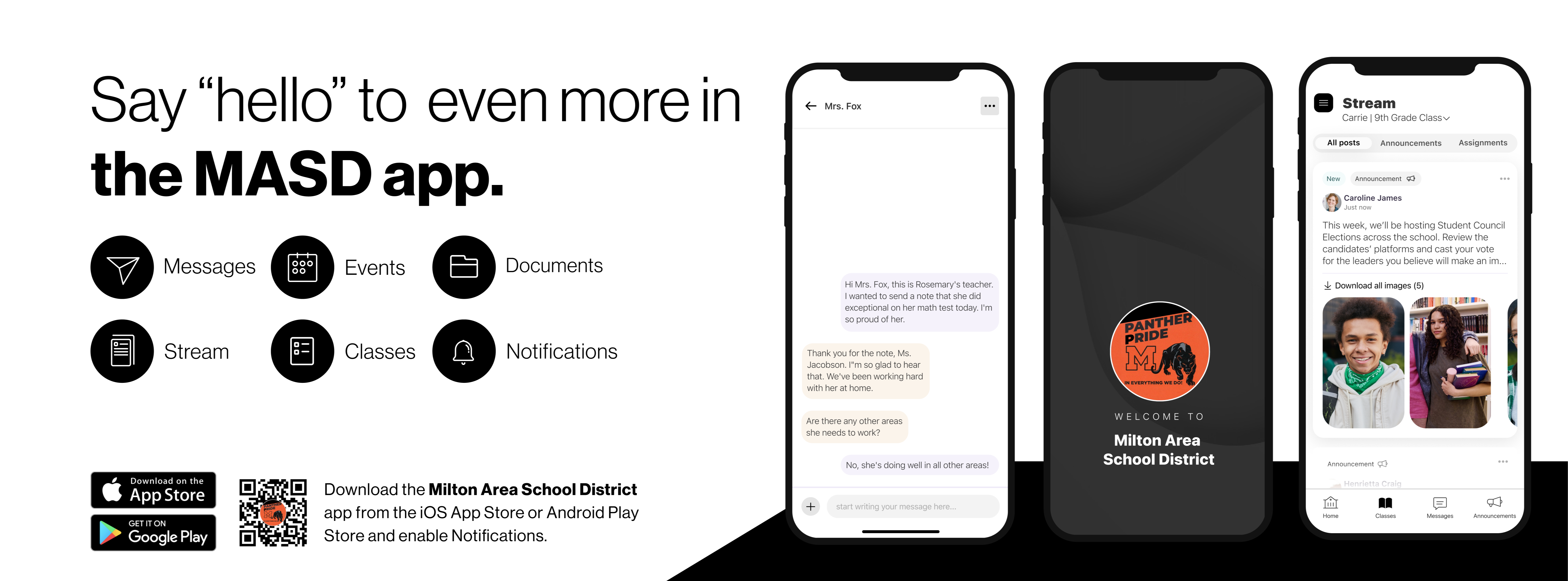 Rooms banner to explain the new MASD App