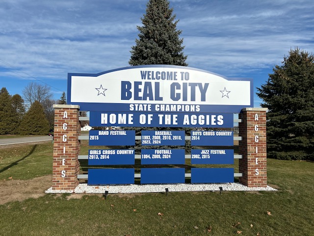 Beal City Welcome Sign 2025