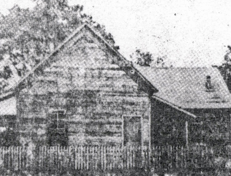 Conroe Mill School building circa 1886.