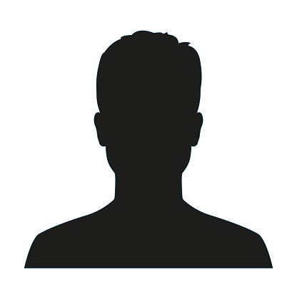 Male head shot silhouette