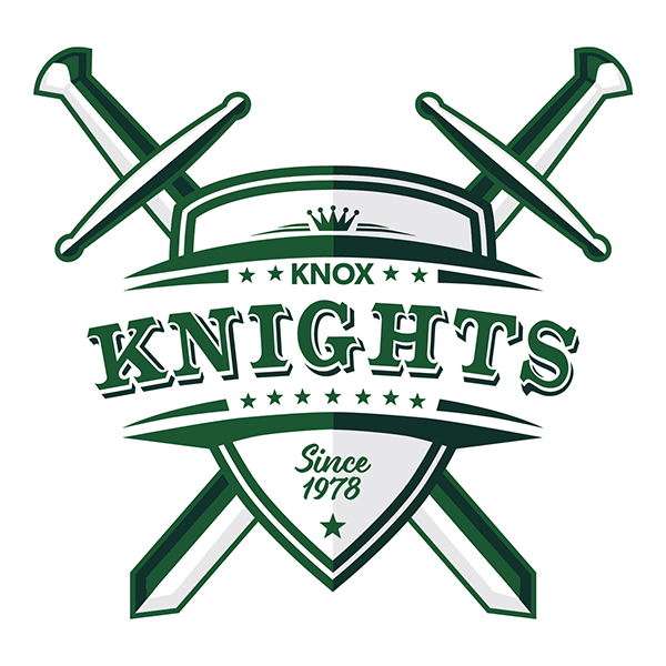 Knox Knights Green Shield with Swords