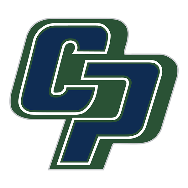 Navy Blue and Green CP Initials