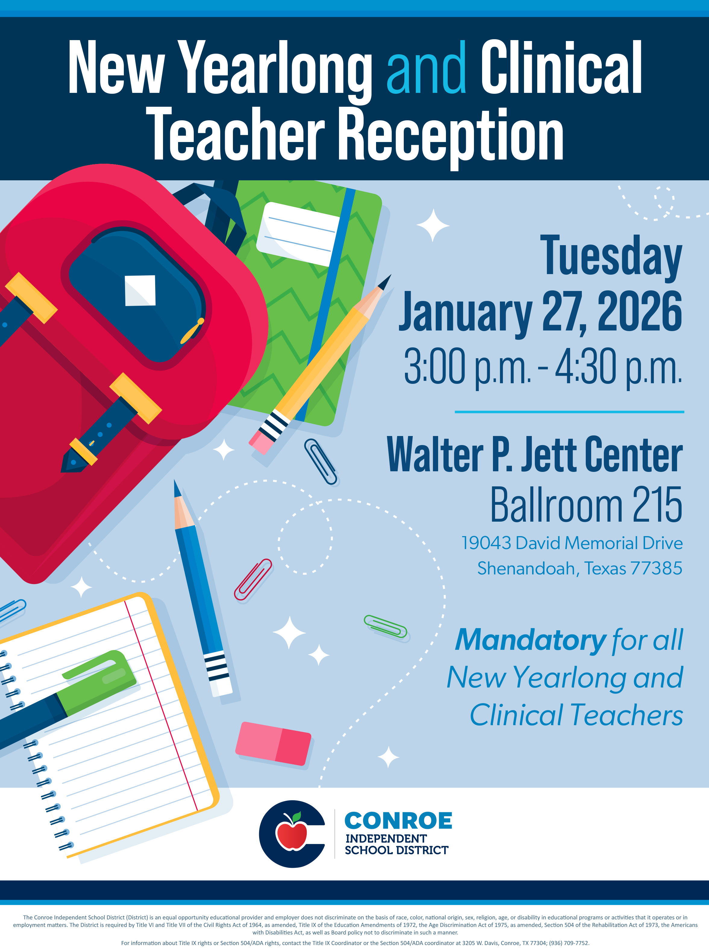 New Yearlong and Clinical Teacher Reception