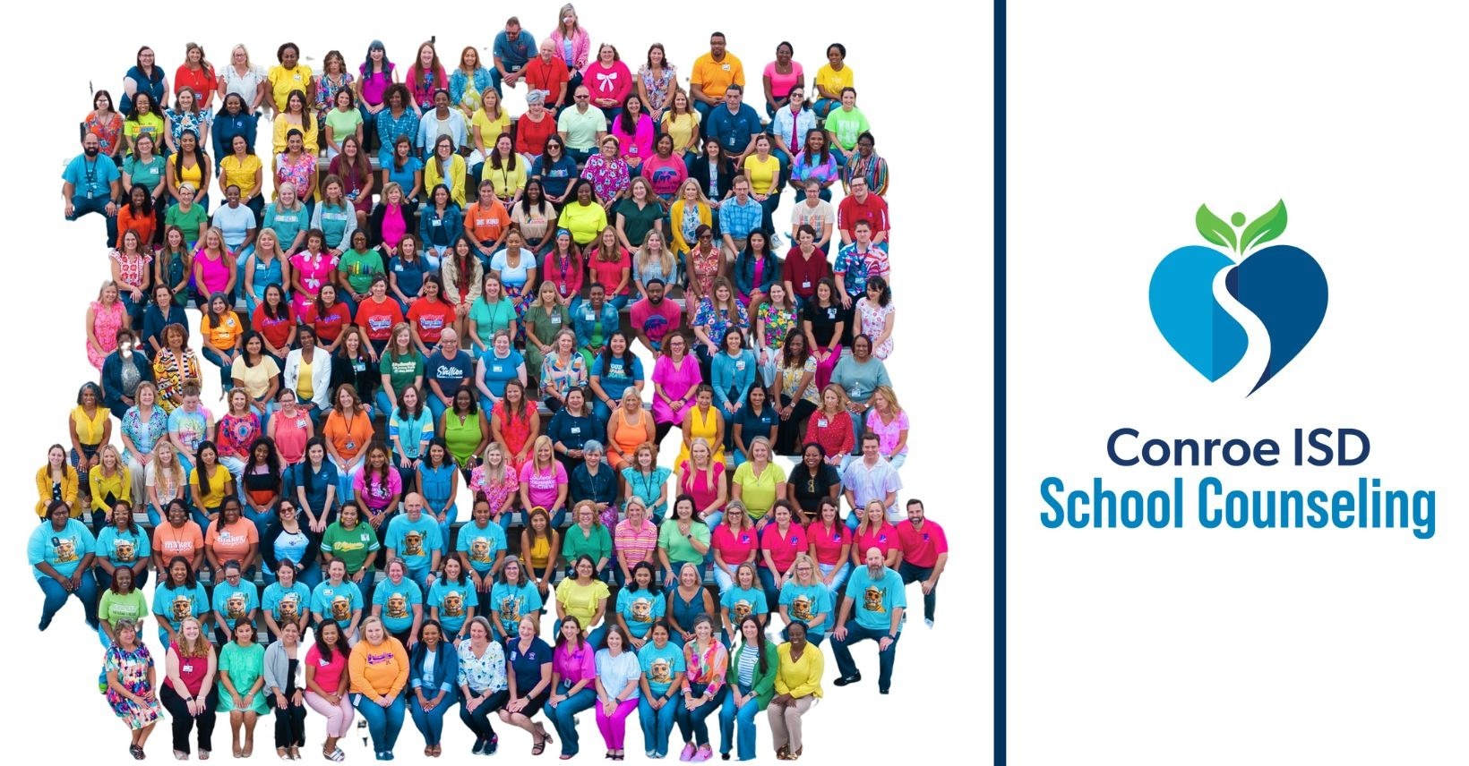 Large group photo of district counseling personnel.