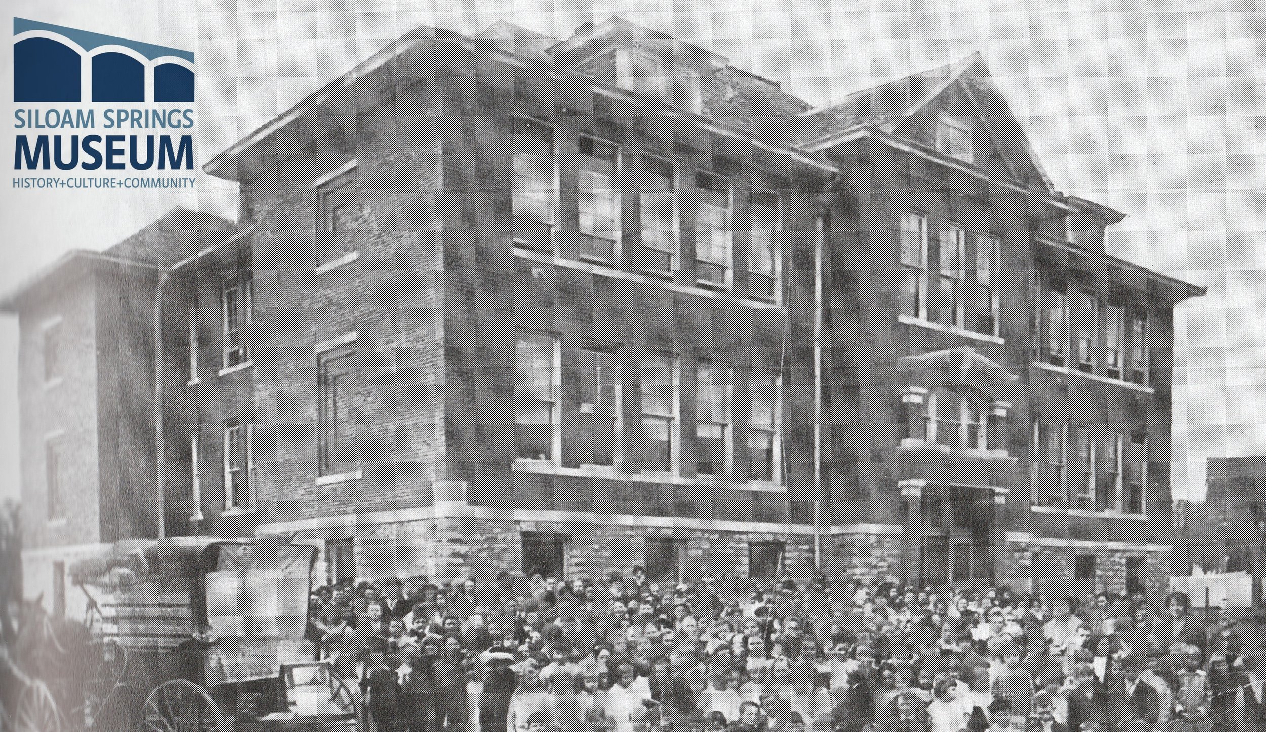 old picture of the first building in our school district