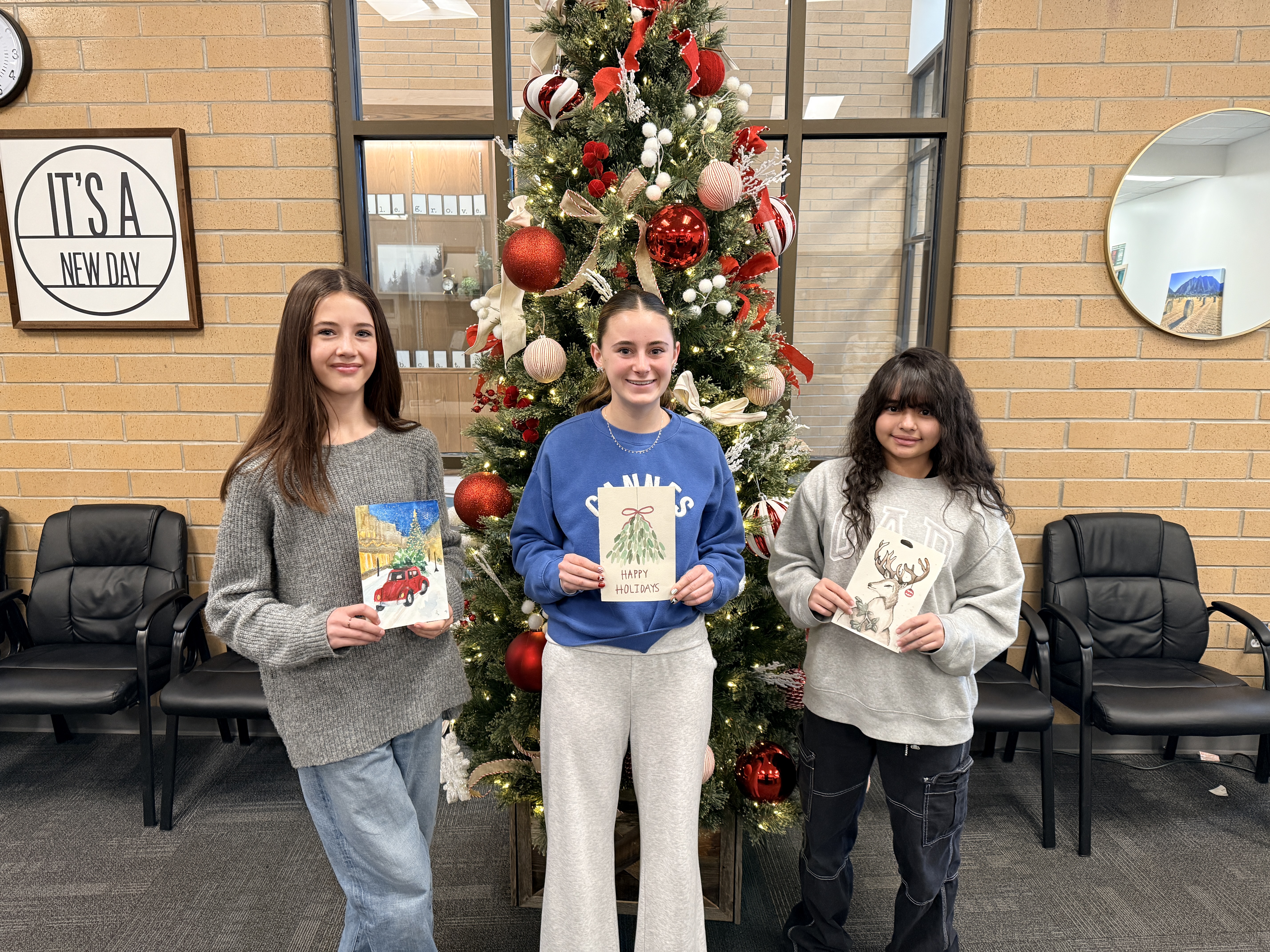 Christmas Card Winners at Maple Ridge Middle School