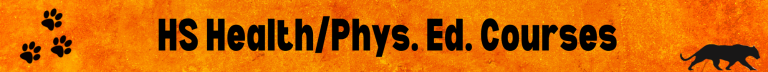 HS Health/Phys. Ed. Courses Banner.