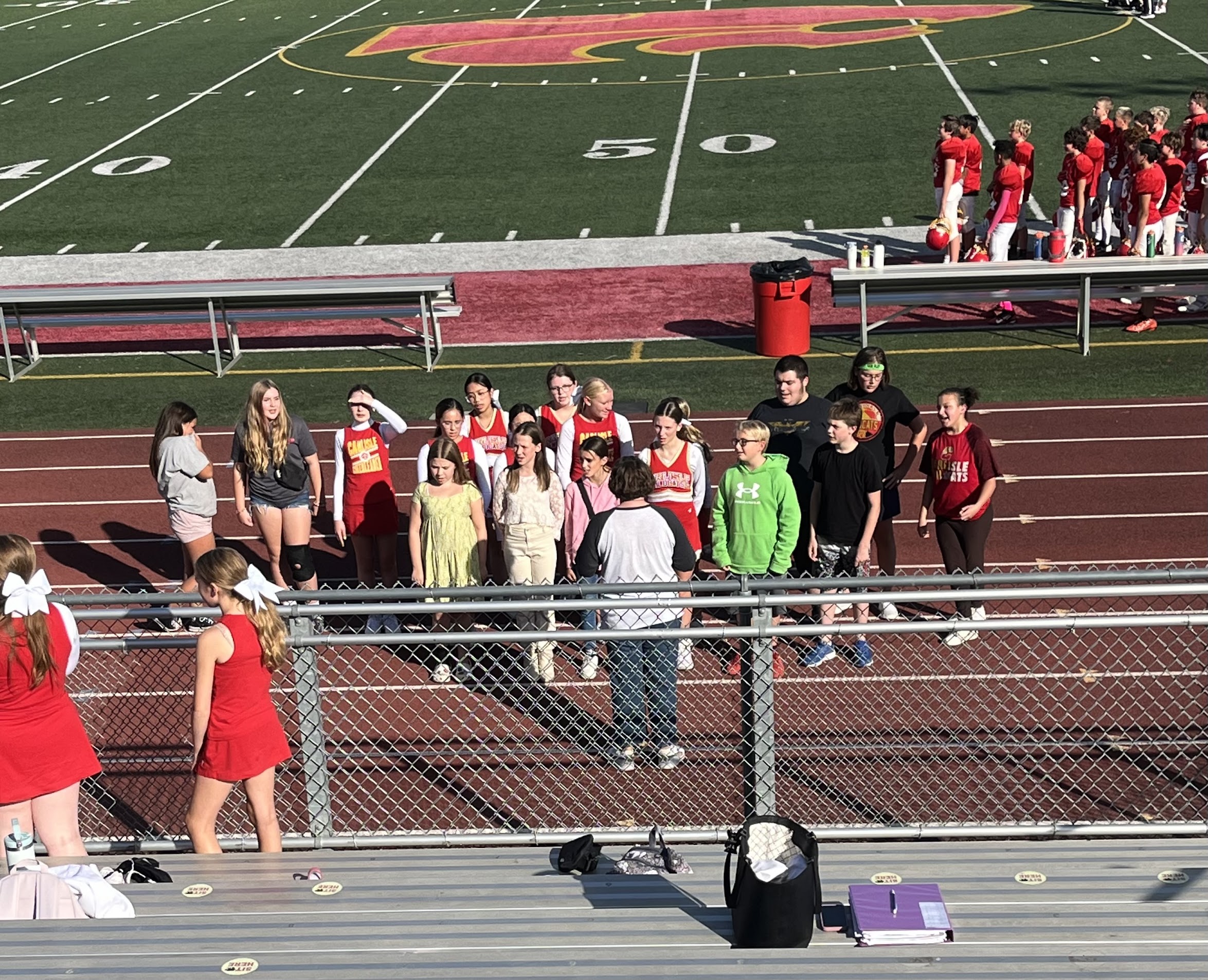 MS Students on Football Field