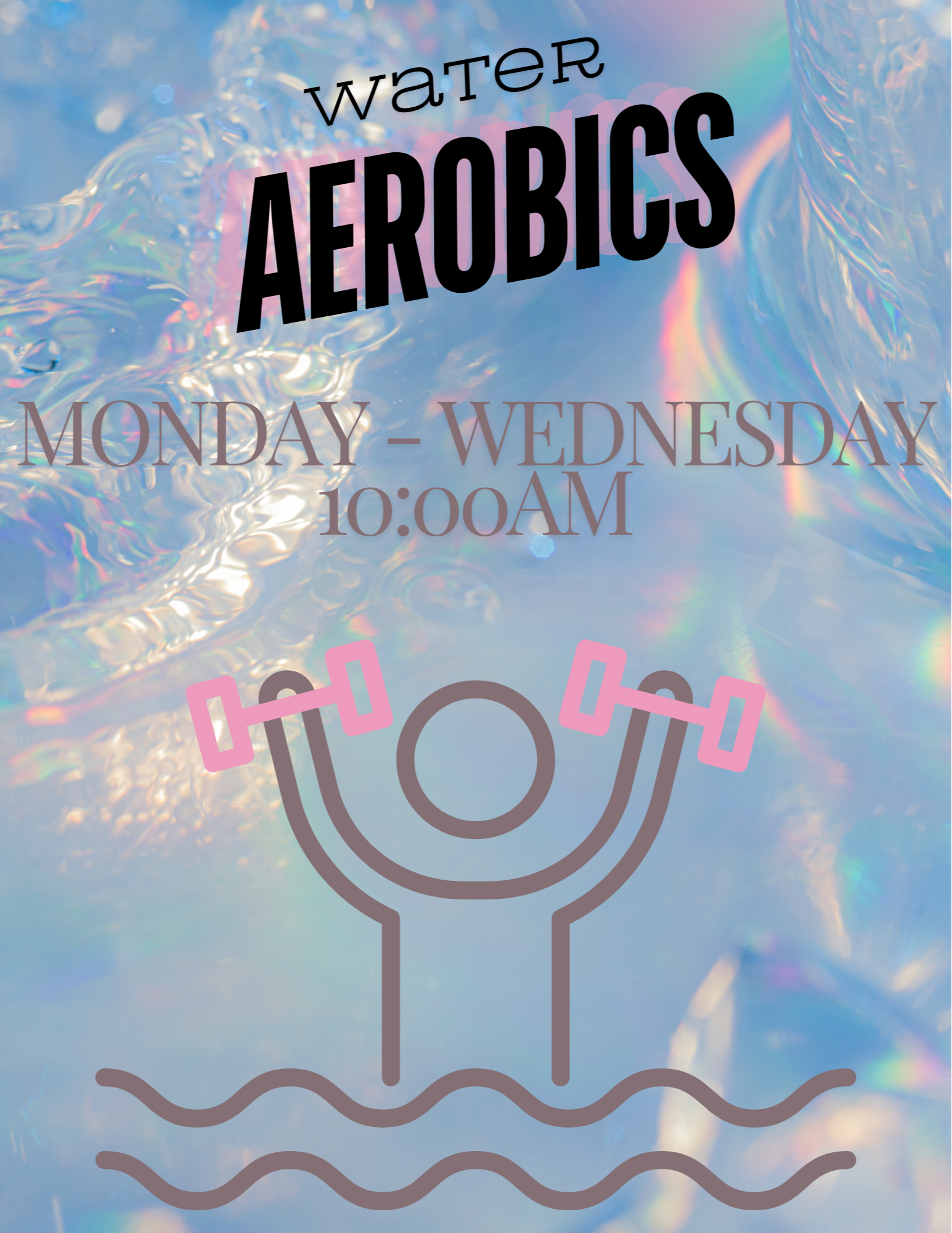 water aerobics flyer