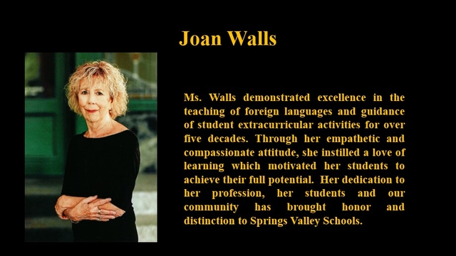 2019 Inductees Joan Walls