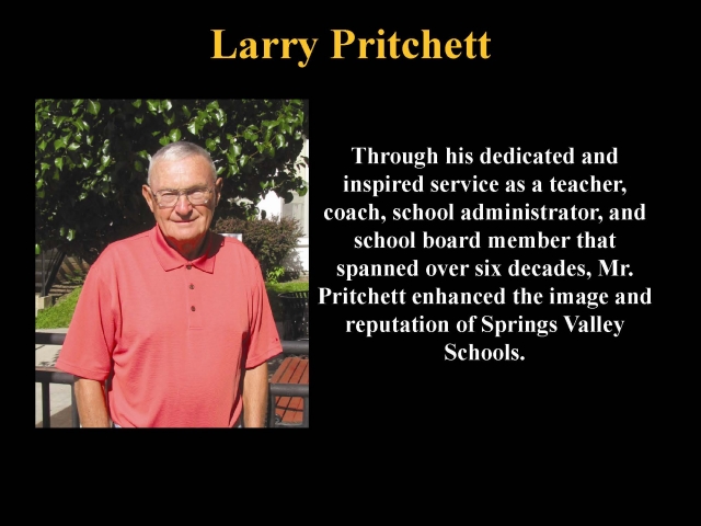  2014 Inductees     Larry Pritchett