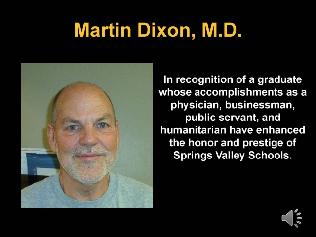 2013 Inductees  Martin Dixon, M.D.