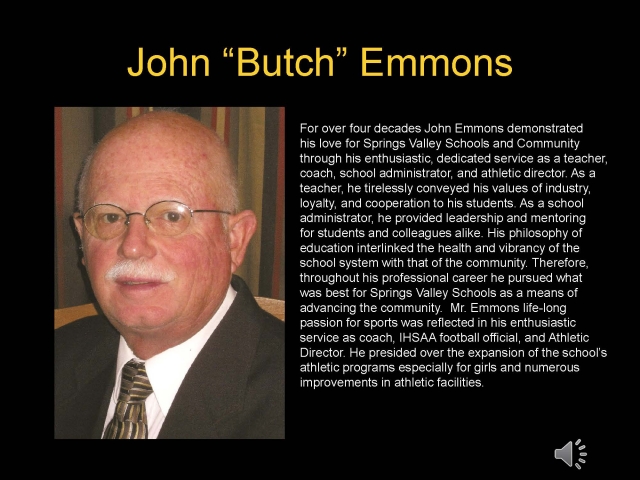 2012 Inductees John "Butch" Emmons